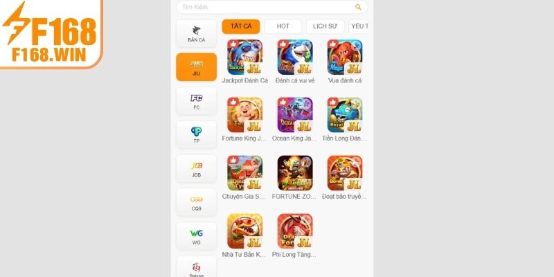 Những sản phẩm tiêu biểu tại sảnh Bắn Cá F168