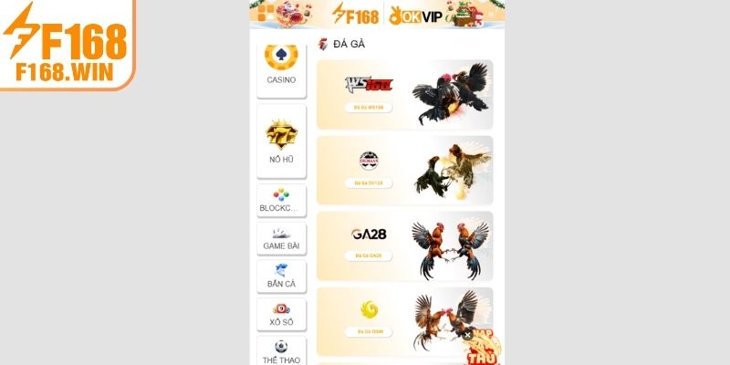 Vài điều cơ bản về sảnh Đá Gà F168