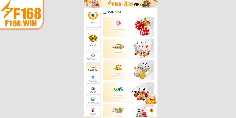 Sơ lược về sảnh game bài F168