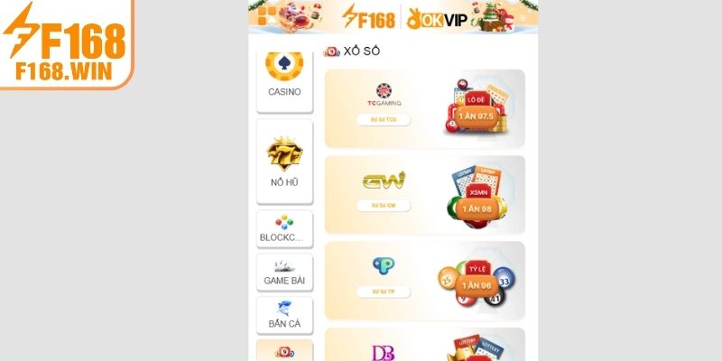 Sự hấp dẫn về sảnh Xổ Số F168